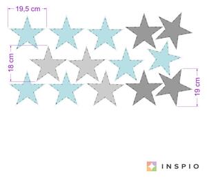 Falmatricák - Mentaszínű csillagok