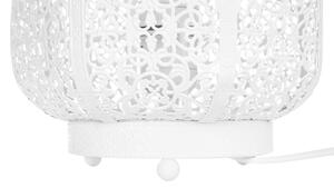 Marokkói fehér fém asztali lámpa 27 cm SOMES