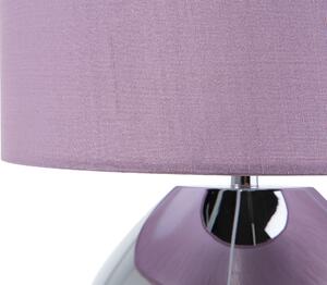Ezüst és rózsaszín fém asztali lámpa 33 cm RONAVA