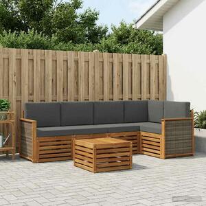 VidaXL Szegmentált kanapé szett párnával 5 pcs Természetes és antracit