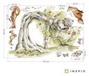 Woodland falmatrica - Maci a fán és más erdei állatkák