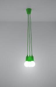 Sollux Lighting Diego függőlámpa 3x60 W zöld SL.0582