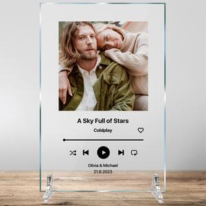 INSPIO - ajándékok, dekorációk gyártása - Dal üvegen, Spotify üveglap