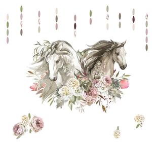 Falmatrica tiniknek - Romantikus lovak virágokkal