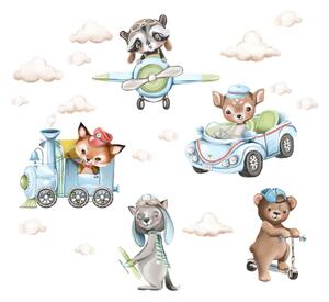 Gyerek falmatrica - Állatok és járművek