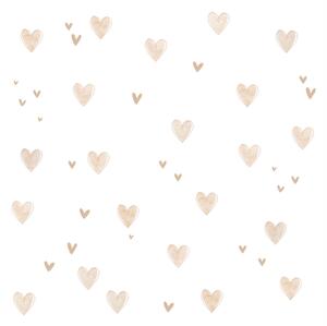 Öntapadós falmatricák - Bézs szívek