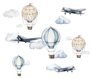 Falmatrica gyereknek - Retro repülők és hőlégballonok