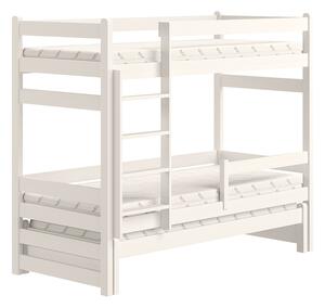Alis PPV 018 emeletes ágy gyerekeknek, kihúzható - Szín: Fehér, Méret 80x190