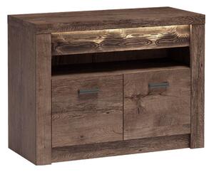 TV-állvány Serfeno 107, Laminált forgácslap, 73x96x42cm, Sötét hamuszürke