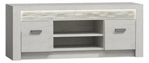 TV-állvány Serfeno 106, Laminált forgácslap, 53x137x42cm, Kézműves fehér