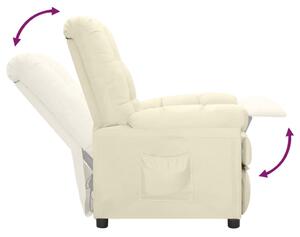 VidaXL krémszínű szövet dönthető fotel