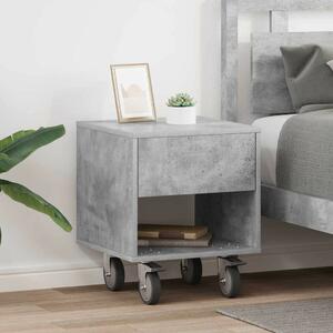 Éjjeli asztal 2 pcs Beton Szürke 40,5 x 40 x 48 cm Faanyag