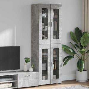 Magasfiú FLORIN 60 x 35 x 182 cm Beton Szürke Szerelt Fa