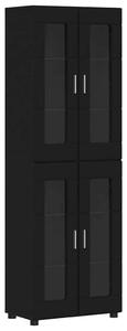 Magasfiú polcokkal FLORIN Fekete 60 x 35 x 182 cm Faanyag