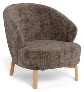 Fotel Norsica 1064, Kárpit, 78x78x78cm, Tölgy, Sötét barna, Kaucsuk