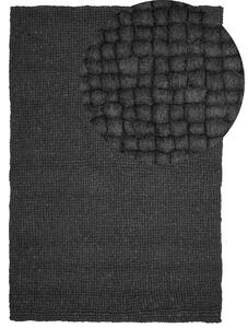 Sötétszürke gyapjúszőnyeg 160 x 230 cm AMDO