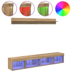 TV falit kabinet szett Falra szerelhető 5 pcs Artisan tölgy Faanyag