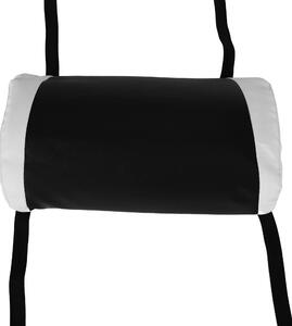 KONDELA Irodai/gamer szék RGB LED világítással, fekete/fehér, JOVELA