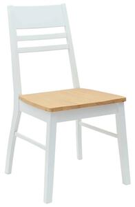 Étkező Székek 2 pcs Fehér 43 x 54 x 89 cm Tömör Gumi Fa