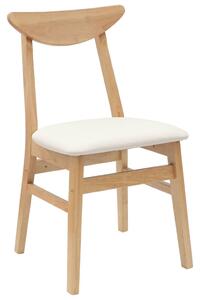 Étkező Székek 2 pcs Természetes 42 x 47.5 x 81 cm Tömör Gumi Fa