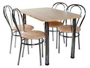 Nizza 4 személyes étkezőszett 100 x55cm, Sonoma 4 étkezőszékkel N