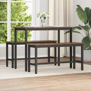 VidaXL Étkező pad 2 pcs Füstölt tölgy 100 x 32,5 x 48,5 cm