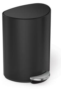 Matt fekete fém pedálos szemetes 6 l – simplehuman