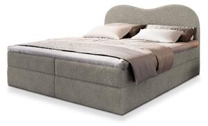 FLUVIA N ágyneműtartós boxspring ágy 180x200 - világosszürke