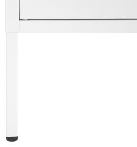 Kétajtós Fehér Fém Komód 118 x 40 cm MORLEY