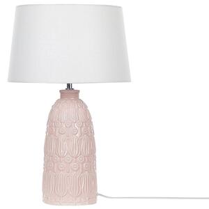 Rózsaszín Kerámia Asztali Lámpa 56 cm ZARIMA