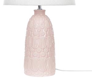 Rózsaszín kerámia asztali lámpa 56 cm ZARIMA