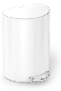 Fehér fém pedálos szemetes 6 l – simplehuman