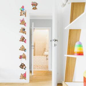 Gyerekszoba falmatrica - Medvék az ajtó körül