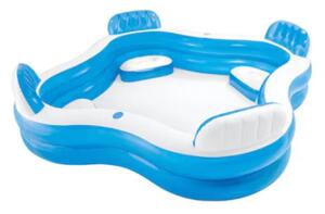 Intex Swim Center felfújható medence 4 ülőhellyel háttámlával, maximális űrtartalom 990 l, Family Lounge, 229 x 229 x 66 cm