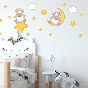 Gyerekszoba falmatrica - Bárányka csillagokkal