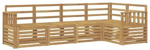 VidaXL Kültéri kanapé szett 5 pcs Fehér 247 x 128,5 x 73 cm