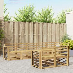 VidaXL Kültéri kanapé szett 8 pcs Fehér 306 x 128,5 x 73 cm