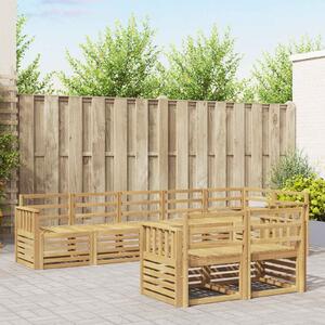 VidaXL Kültéri kanapé szett 8 pcs Fehér 306 x 128,5 x 73 cm