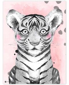 Állatkás képek gyerekszobába - Színes tigris