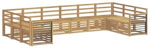 VidaXL Kültéri kanapé szett 10 pcs Fehér 363 x 187,5 x 73 cm