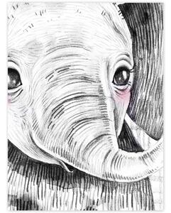 Falikép gyerekszobába - Elefánt