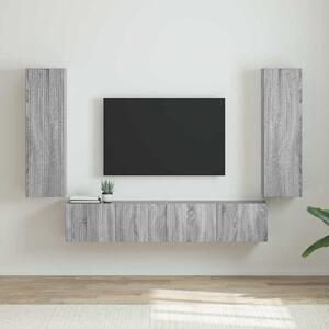 VidaXL TV Fali Szekrény 2 db Szürke Sonoma Szerelt Fa