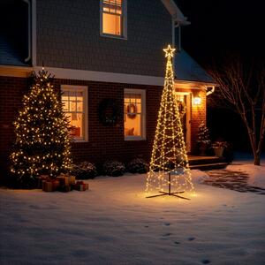 Springos karácsonyi fényfüzér fenyőfa 840LED, 5m, meleg fehér