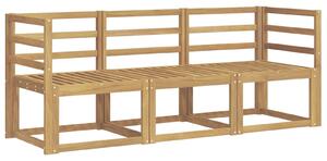VidaXL Kültéri kanapé szett 3 pcs Fehér 185,5 x 63 x 73 cm