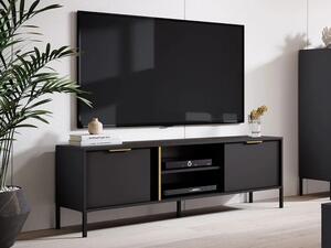 TV-állvány Velsoru 106, Laminált forgácslap, 53x153x40cm, Aranysárga, Antracit
