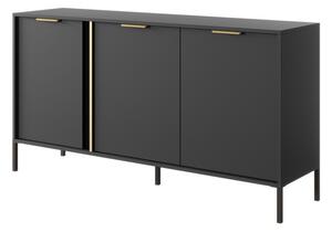 Szekrény Velsoru 102, Laminált forgácslap, 81x153x40cm, Aranysárga, Antracit