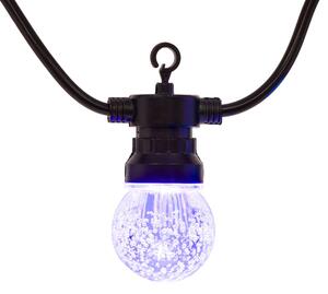 Springos programozható napelemes fényfüzér 15LED, 10,5m, többszínű