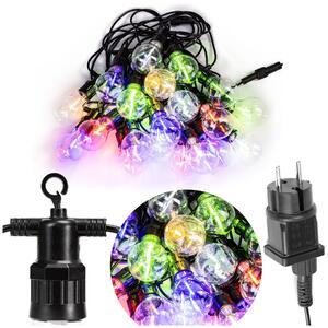 Springos fényfüzér 20LED, 13m, többszínű