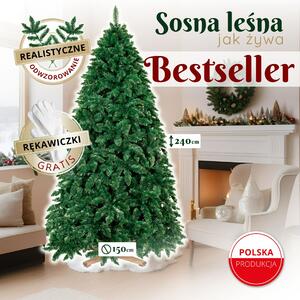 Springos prémium erdei műfenyő 240cm