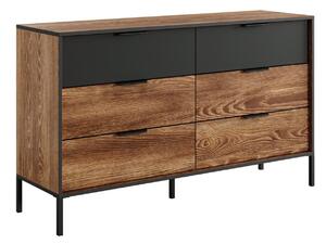 Komód Flodale 100, Laminált forgácslap, 82x138x40cm, Gesztenye, Antracit